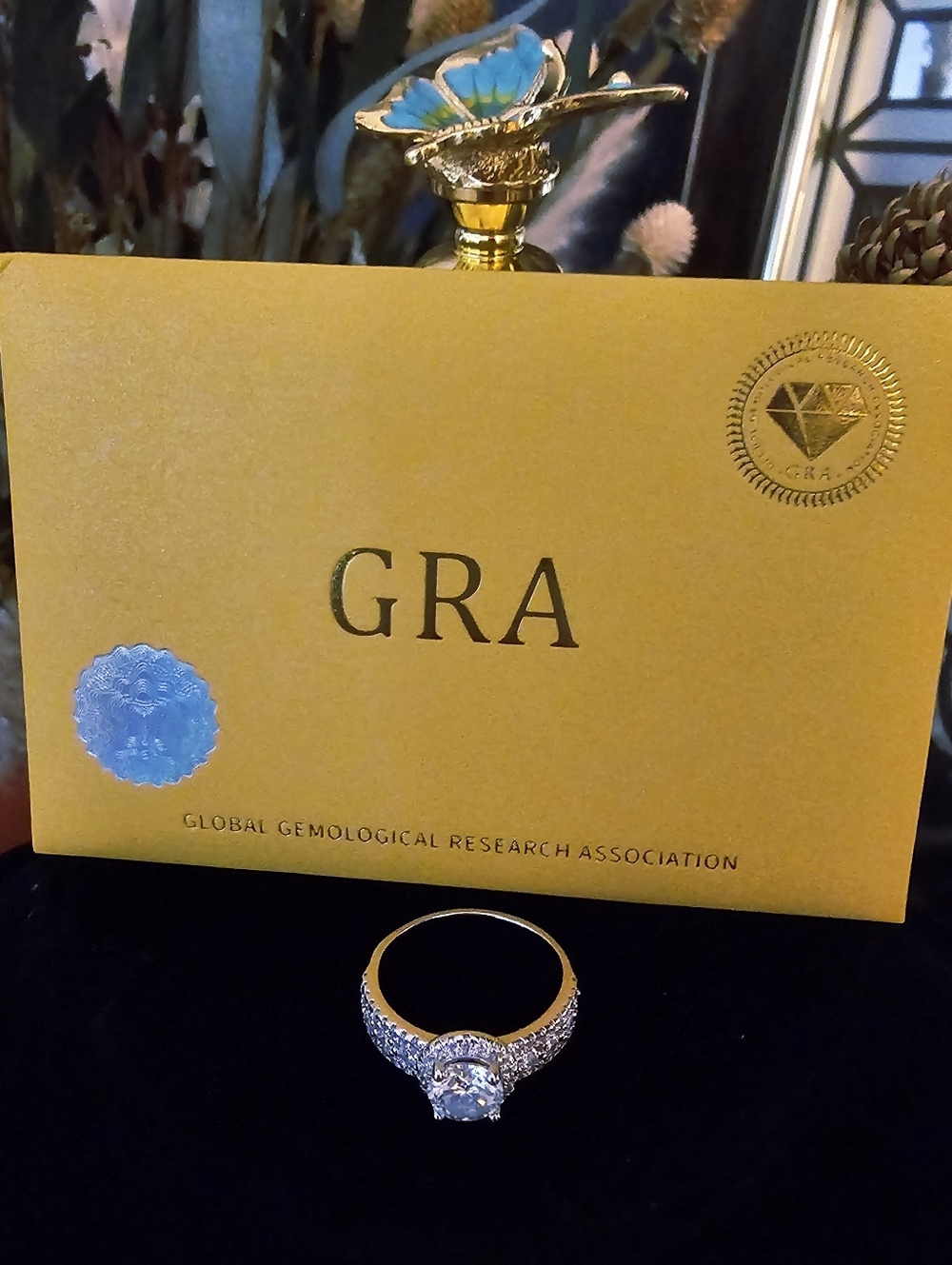 Moissanite Gorgeous Thick Cut 1 Carat Ring with GRA!